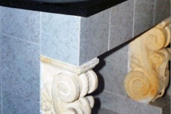 Lavabo sala da bagno particolare capitelli in marmo